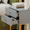 Set of Two Elegant Bedside Tables - Grey/Gold-Tone 1