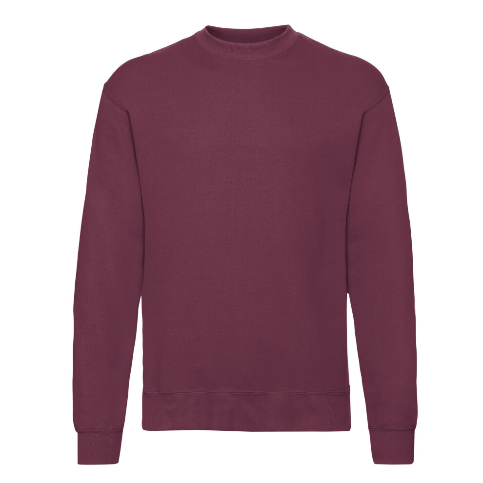 Fruit Of The Loom (L, Burgundy) Mens Classic Drop Shoulder Sweatshirt