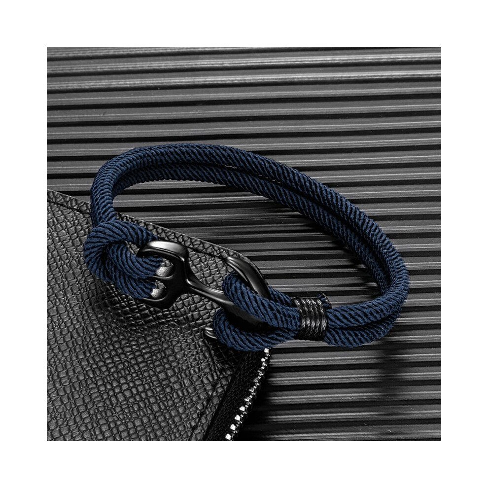 Photos - Bracelet  Unisex Anchor  Nautical Survival Rope Paracord Bracelet(19cm, Red)