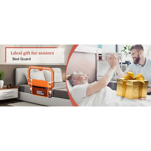 CYHWQ Foldable Bed Guard Bed Rails for Elderly Adults 2