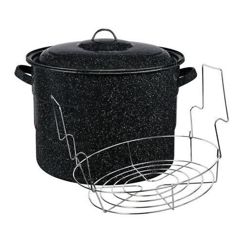 2Pcs 21.5-Quart Water Bath Canner with Jar Rack Kitchenware Stainless Steel Can Rack 2