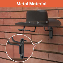 2 PCS Wall Mounted Helmet Rack Helmet Holder Hook Multifunctionnal Metal Rack for Hats Mask Wall Mount Bracket