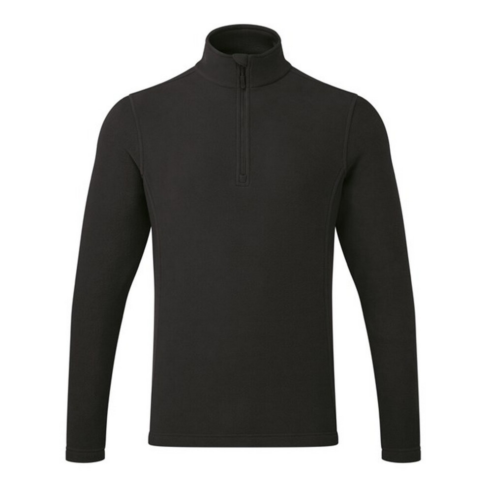 Premier (4Xl, Black) Unisex Adult Recyclight Quarter Zip Fleece Top