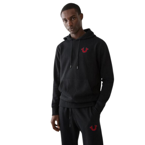 True Religion (M, Black) True Religion Mens Pullover Hoodie