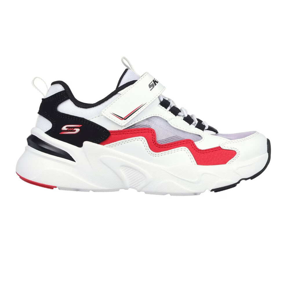 Skechers (11 Uk Child, White/Red/Black) Childrens/Kids Bobsbamina Trainers