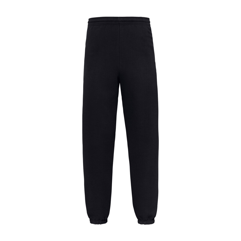 Fruit Of The Loom (3Xl, Black) Unisex Adult Iconic Premium Elasticated Cuff Jogging Bottoms