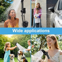 Rechargeable Portable Camping Shower,6000mAh Battery, Ideal for Outdoor Travel,Gardening & Car Washing
