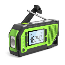 2000mAh Portable Emergency Radio Solar Power Radio Hand Crank Charging AM/FM Weather Radio LED Flashlight Bottle Opener