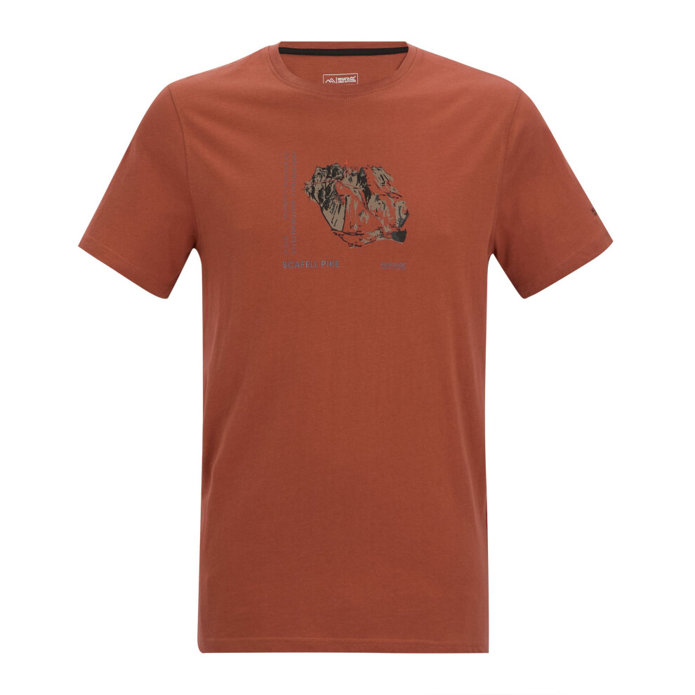 Regatta (M, Brick) Mens Breezed Mountain Flow T-Shirt