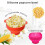 High Quality Microwave Popcorn Bowl Bucket Silicone DIY Popcorn Maker with Lid Chips Fruit Dish Kitchen Easy Tools D 7