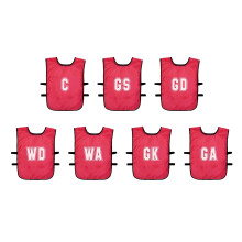 (2-3 Years, Red) Precision Childrens/Kids Mesh Netball Training Bib (Pack of 7)