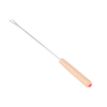 108X Stainless Steel Color Coding Chocolate Fountain Cheese Fondue Forks with Oak Wood Handle Heat Resistant,9.5Inch