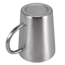 340 Ml Stainless Steel Copper Plated Coffee Cup Double Layers 304 High Temperature Resistance Milk Tea Mug Silver