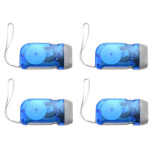 4X Hand-Press LED Flashlight Lantern Dynamo Flashlight LED Emergency Home Dynamo Torch Lamp Self-Charging Hand Light