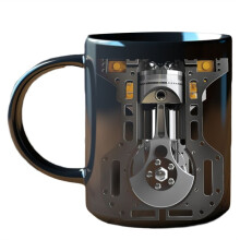 Novel Engine Ceramic Coffee Mug Cup Water Cup Car for Motorcycle Festival Gifts