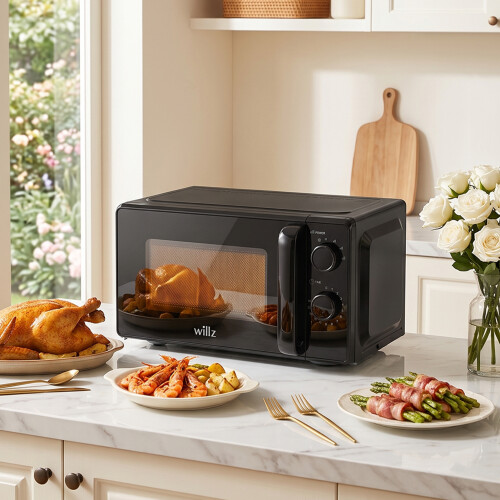 Living And Home 700W 20L Kitchen Mechanical Microwave Oven