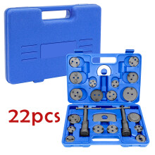 22pcs Heavy Duty Disc Brake Piston Caliper Compressor Wind Back Rewind Tool Set for Brake Pad Replacement Reset with Storage Case, Blue Case