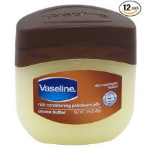 Vaseline Cocoa Butter Travel-Size 12-Pack - Rich Moisturizing Ointment, 1.75 Oz Ea