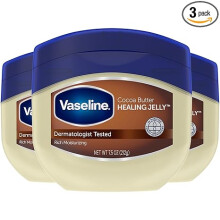 Vaseline Cocoa Butter Healing Jelly, Scented, 3-Pack - Rich Moisturizing Ointment, Petrolatum Skin Protectant for Dry Skin, 7.5 Oz Ea