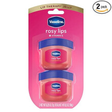 Vaseline Lip Therapy 2 ct Rosy Lips Mini For Dry, Chapped Lips Moisturizing Tinted Lip Balm 0.5 oz
