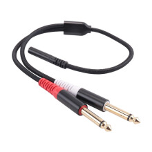 3.5mm to Dual 6.5mm Adapter 3.5mm Audio Aux Cable Double 6.35 1/4 inch Mono to Stereo 1/8 inch 3.5mm Aux Cord