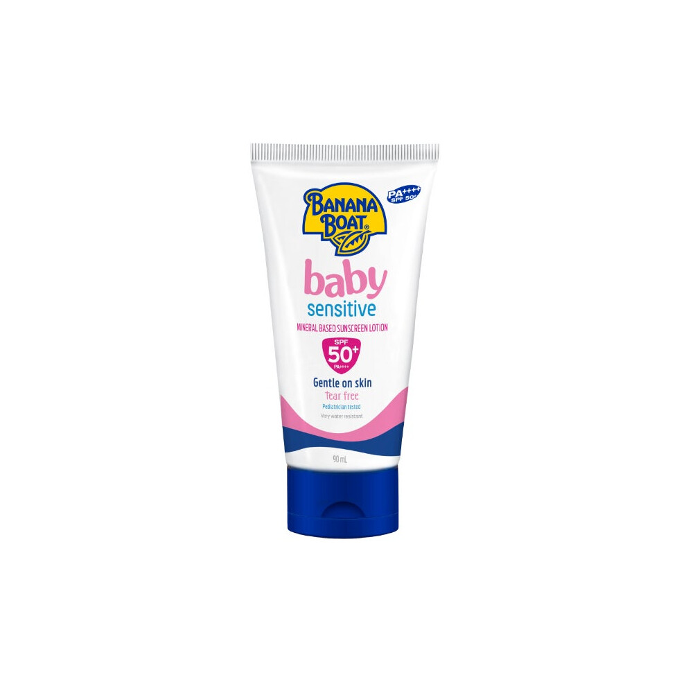 Banana Boat Baby Sunscreen Lotion SPF 50 | Broad Spectrum UVA/UVB Sun Protection| Lightweight, Non-Greasy Moisturizing Lotion