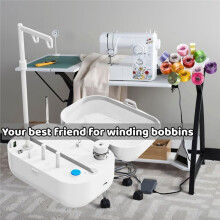 Automatic Bobbin Winder Bobbin Winding Machine with Auto Stop Sensor, Large Spool Thread Holder and Extra 25 Pcs Bobbins