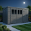 14x9 Pent Composite Shed Tanalised (Single Door, With Windows) 3