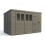 14x9 Pent Composite Shed Tanalised (Single Door, With Windows) 2