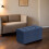 Storage Ottoman Bench - Fabric - Ink Black - Foldable with Storage 1