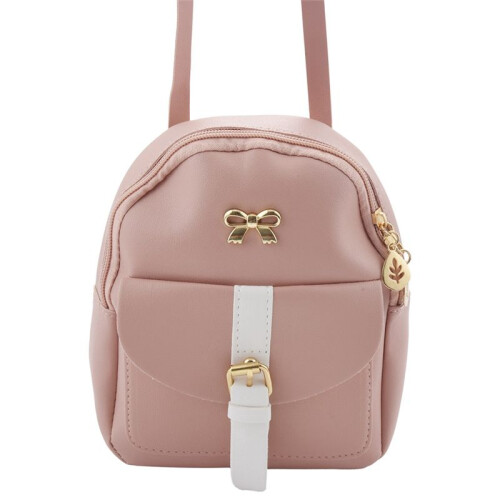 4X  Backpack Small Diagonal Bag Leather Backpack Cute Bow Backpack Ladies Wallet