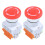 2X Red Mushroom Cap 1NO 1NC DPST Emergency Stop Push Button  AC 660V 10A 1