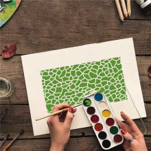 120 Pieces Stencils for Crafts, Brick Dot Layering Stencils Mixed Media Art Texture Stencils for Painting Card Making