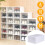 6Pcs Shoe Display Cases Box Rack Large Storage Cabinet Oragniser Drawer 2