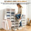 6Pcs Shoe Display Cases Box Rack Large Storage Cabinet Oragniser Drawer 7
