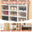 6Pcs Shoe Display Cases Box Rack Large Storage Cabinet Oragniser Drawer 8
