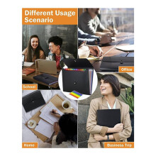 2X File Organizer Expanding File Folder, 13 Pockets , A4 Letter Size Paper Document Receipt Folder for Classroom, Home