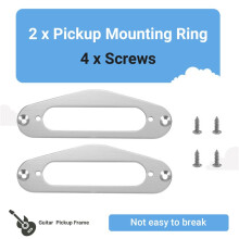2 Pcs Guitar Pickup Frame Mounting Ring Single Coil Metal Flat Humbucker Pickup Ring for TL Style Electric Guitars(silver)