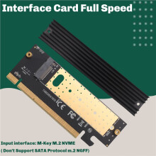 M.2 Nvme Ssd Adapter M2 To Pcie 3.0 X16 Controller Card M Key Interface Support Pci Express 3.0 X4 2230-2280 Size