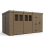18x8 Pent Composite Shed Tanalised (Single Door, With Windows) 2