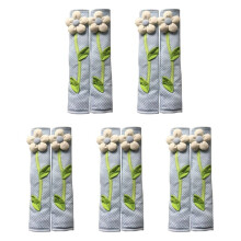 10PCS Pastoral Flower Polka Dot Door/Refrigerator Handle Cover Fridge Door Handle Gloves Home Decor