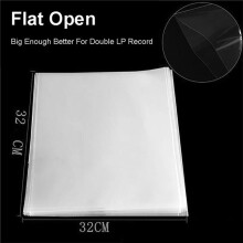 250PCS OPP Gel Record Protective Cover for Turntable Player LP Vinyl Record Bag Flat Open