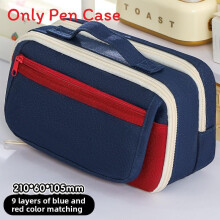(Red) Color Nine Layer Block Pen Holder With Spacious Storage For And Adults Teens