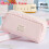 (Pink) Cute Lucky Cat Pen Case Style Soft Cloth Storage Solution Writers Students For 1