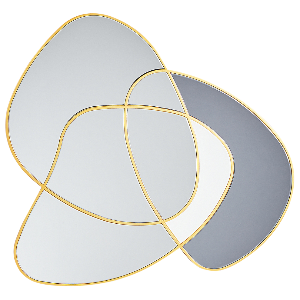 Beliani Wall Mirror Tailly 99 Cm 89 Cm Gold