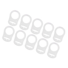 60 Pcs Bouton Silicone Anneau Mam Porte-Sucette Mannequin Pince Adaptateur Clair