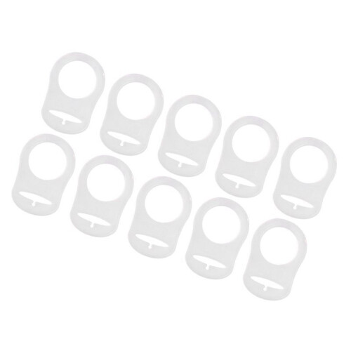 60 Pcs Button Silicone  Mam Pacifier Holder Mannequin Clip Adapter Transparent
