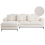 Beliani Corner Sofa 4 Seater OSLO Boucle White Right Hand 1