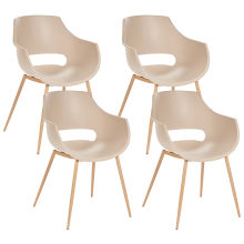 Set of 4 Dining Chairs MILLERS Beige