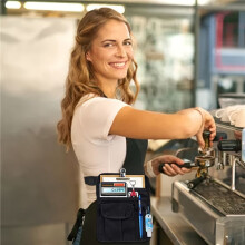 3X Server Waist Pouch, Quality Restaurant Waiter Waist Pouch Bag with Adjustable Belt, Utility Money Bag, Serving Apron